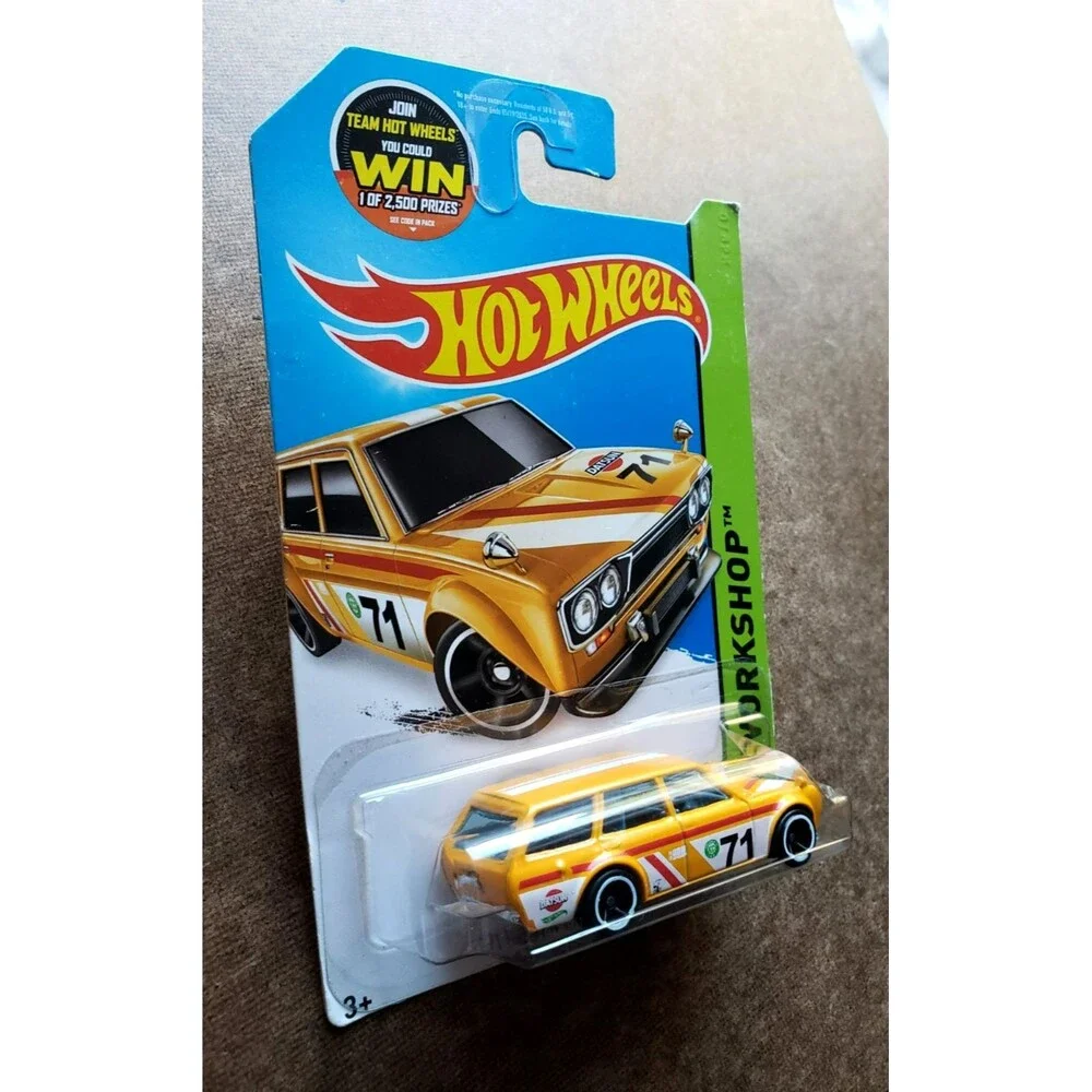 2015 Hot Wheels '71 DATSUN BLUEBIRD 510 WAGON 202 Pearl Yellow HW WORKSHOP OH5SP
